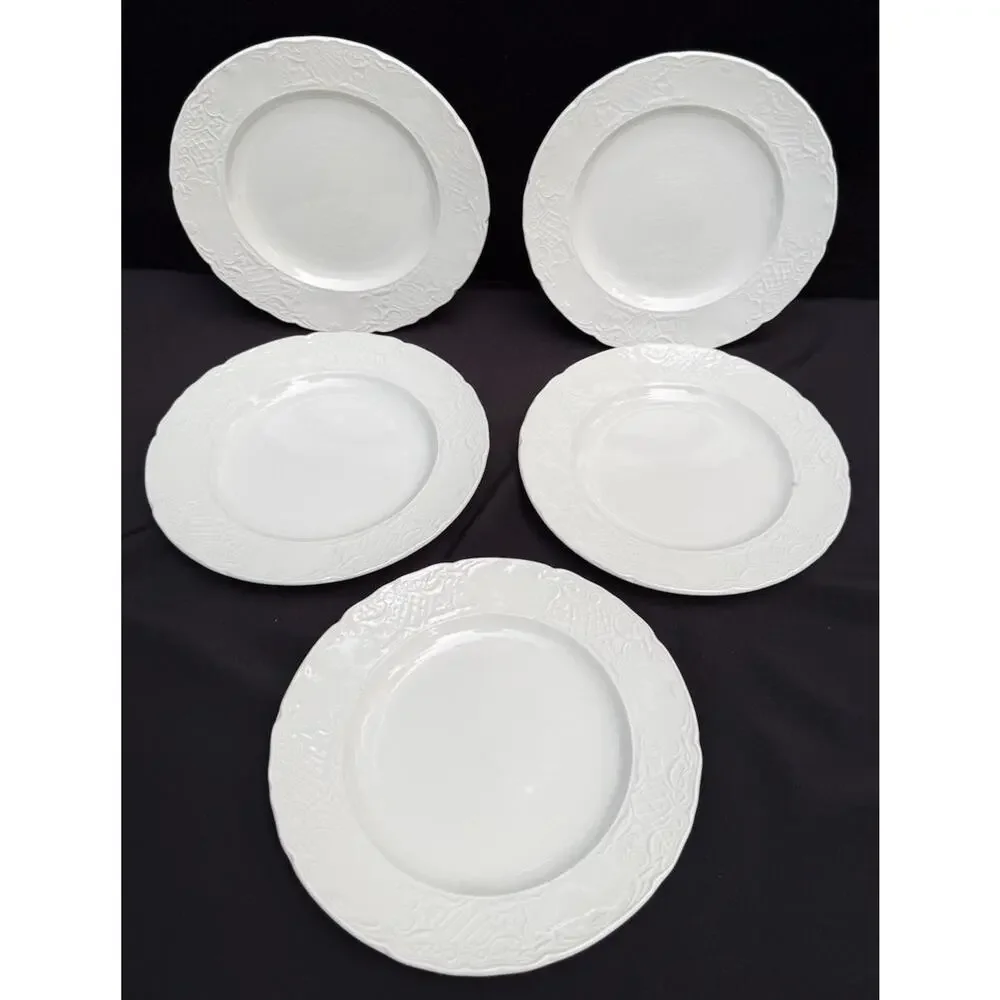 5 Johnson Brothers Richmond White Bread & Butter Salad Plates 8”